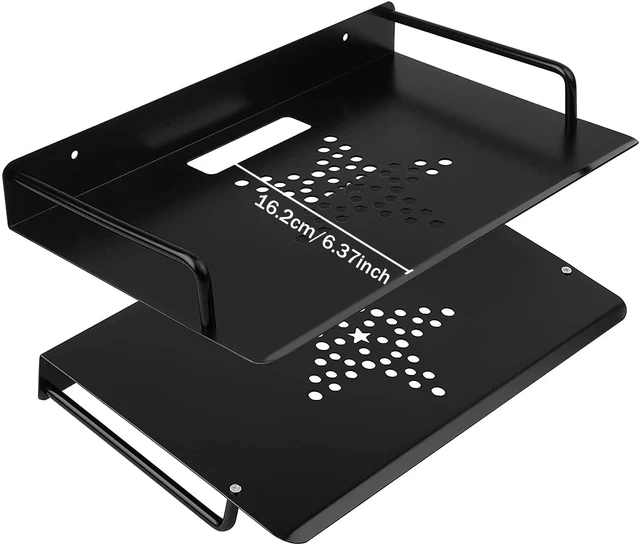 Alt view image 5 of 7 - Alumimum Alloy Wall Mount Shelf Bracket for TV Accessories WiFi Router TV Box Set Top Box (Black,13'' x 8.2'')
