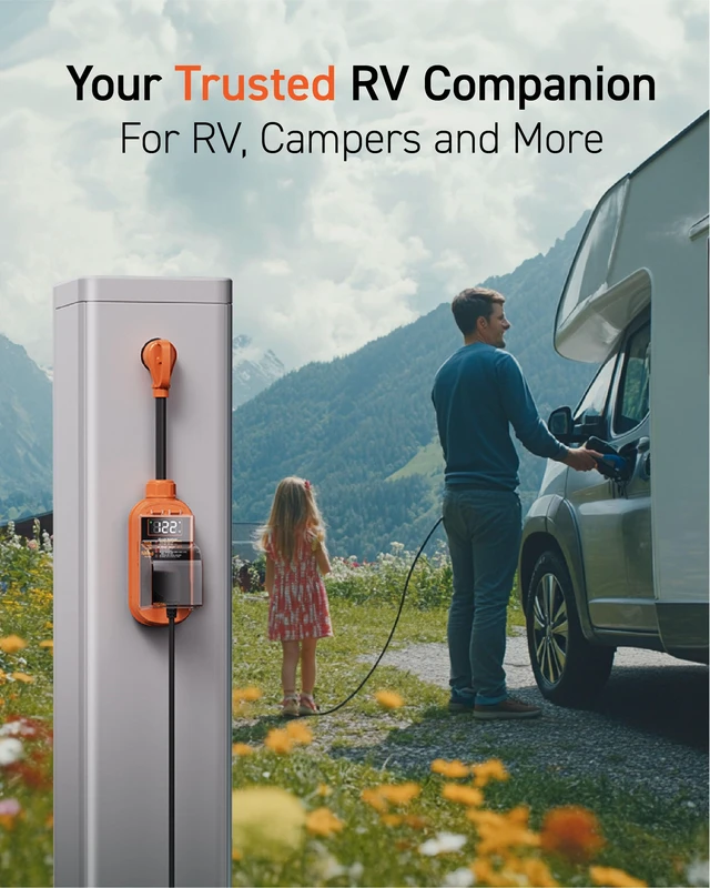 Alt view image 7 of 7 - RV Surge Protector with Smart LED Display, 30 amp 10000 Joules RV Circuit Analyzer - Camper Surge Protector with Waterproof Cover, RV Adapter Plug for CampersTravel Trailers (30A)