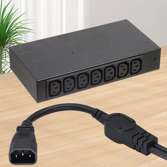 Alt view image 5 of 7 - (2 pack) C13 Y Splitter Plug to C14 AC Power Adapter Extension Cable,Dual IEC-320-C14 to IEC-320-C13 Standard Computer Power Socket Cord for LED HDTV Monitor&Scanner (0.4m/1.3ft)(C14 to 2xC13)