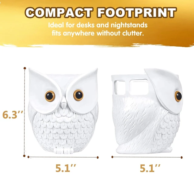 Alt view image 2 of 7 - Owl Holder Stand, Upgraded Owl Statue Smart Speaker Holder Stand for Echo Dot 4th/3rd/2nd and 1st Generation, Google Home Mini/Google Nest Mini (2nd Gen), Home Decor Owl Shape Cartoon Decor