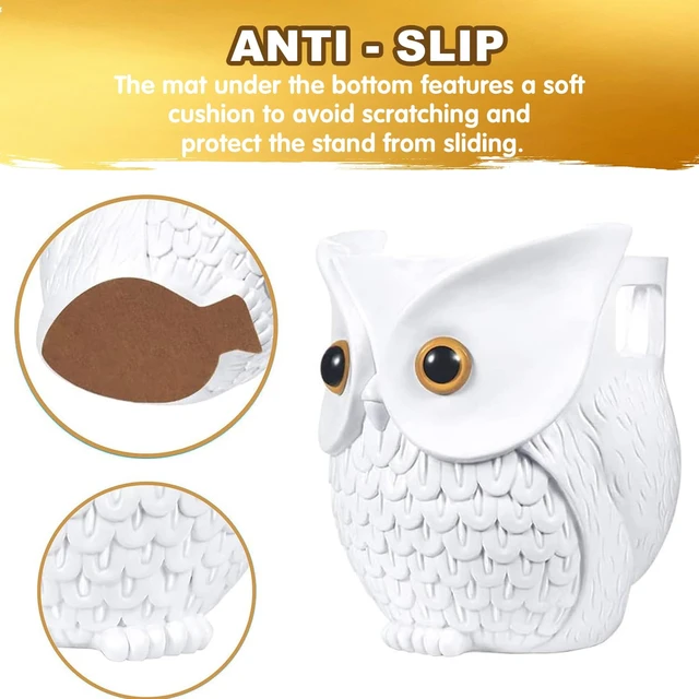 Alt view image 4 of 7 - Owl Holder Stand, Upgraded Owl Statue Smart Speaker Holder Stand for Echo Dot 4th/3rd/2nd and 1st Generation, Google Home Mini/Google Nest Mini (2nd Gen), Home Decor Owl Shape Cartoon Decor