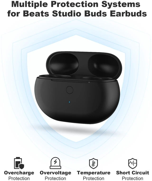 Alt view image 3 of 7 - Charging Case Replacement for Beats Studio Buds - Earbuds Charger Case with Bluetooth Pairing Sync Button, 660mAh Battery (Earbuds Not Included)