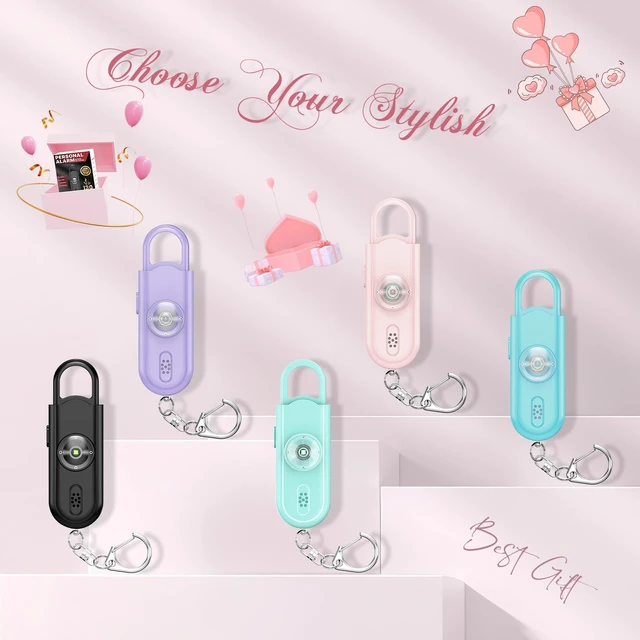 Alt view image 7 of 7 - Personal Safety Alarm for Women, 130dB Loud Siren with SOS Strobe Light, Flashlight, 1000ft Audible Help Kids, Elderly Emergency Call, Self Defense Keychain for College Essentials