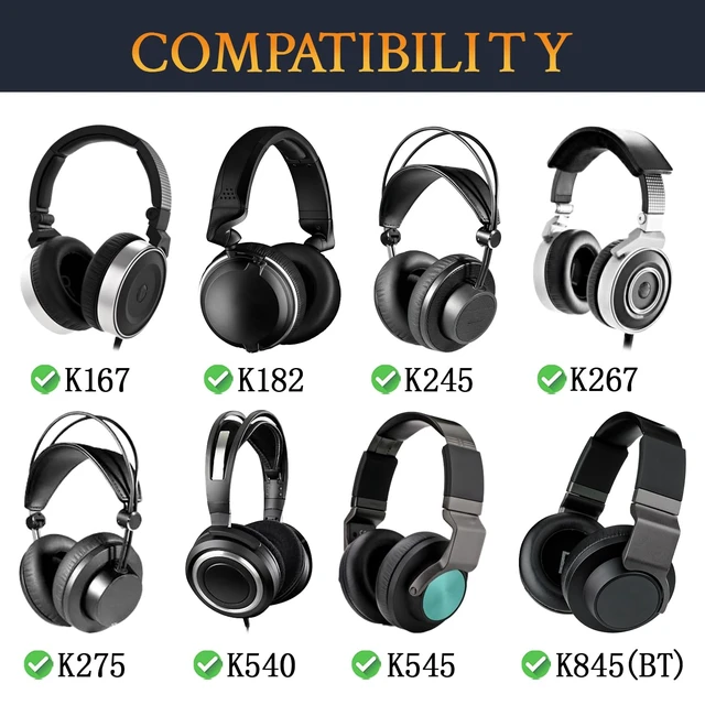 Alt view image 3 of 7 - Earpads Replacement for AKG Pro Audio K845 K845BT K545 K540 K275 K267 K245 K182 K167 Headphones, Ear Pads Cushions with Noise Isolation Foam - 90mm CG Snow Leopard