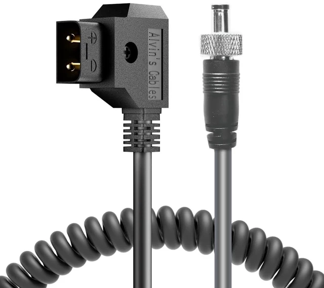 Main image of ATOMOS Monitor Coiled Power Cable Locking DC 5.5 2.1 to D Tap for Video Devices PIX-E7 7 Touchscreen Display Hollyland Mars 400s