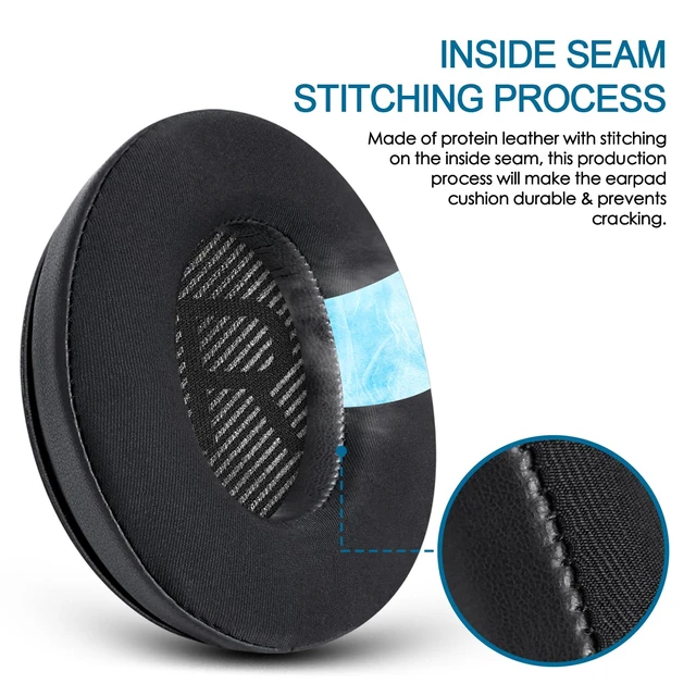 Alt view image 5 of 7 - Cooling Gel Ear Pads for Bose QC35 & QC35ii (QuietComfort 35) - Black