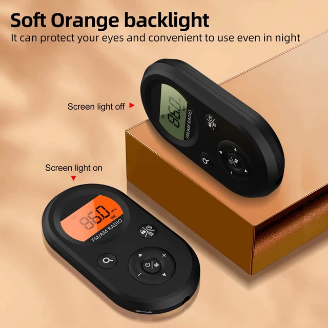 Alt view image 7 of 7 - MI01 Pocket Radio FM AM Portable Mini Radio USB C Rechargeable Long Battery Life, Auto Scan, Lock Key, Handheld, Backlight, Sleep Timer, Digital Mini Radio,for Walking, Racing Receiver