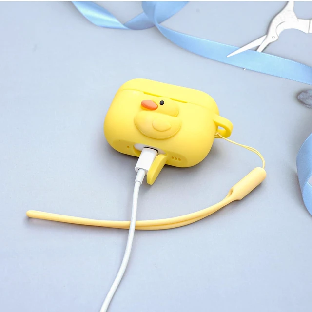 Alt view image 4 of 6 - for Airpods Pro 2 Case, Cute Silicone Cover for Airpod Pro 2nd with Keychain (Duck)