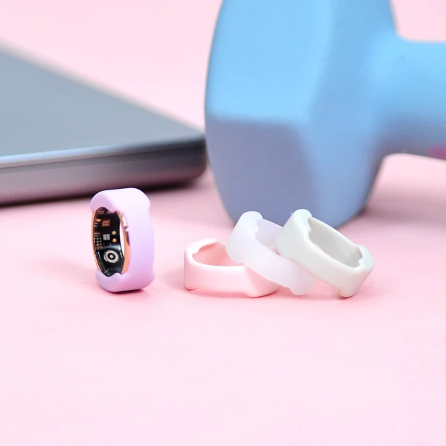 Alt view image 7 of 7 - Smart Ring Protector - SlimFit, Purple, Size M Slim Flexible Silicone Cover, Comfortable Fit for Smart Rings, Ideal for Workouts, Gym & Active Lifestyles, Patented Design