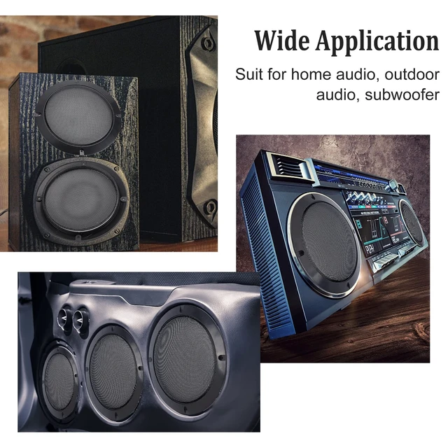 Alt view image 6 of 7 - 6.5 Inch Metal Mesh Round Speaker Grill Cover with Screws 4 Set Black Audio Speaker Mesh Cover, Mesh Flat Round Speakers Grill For Speakers Cabinet, Home Car Speaker, Electrophoresis