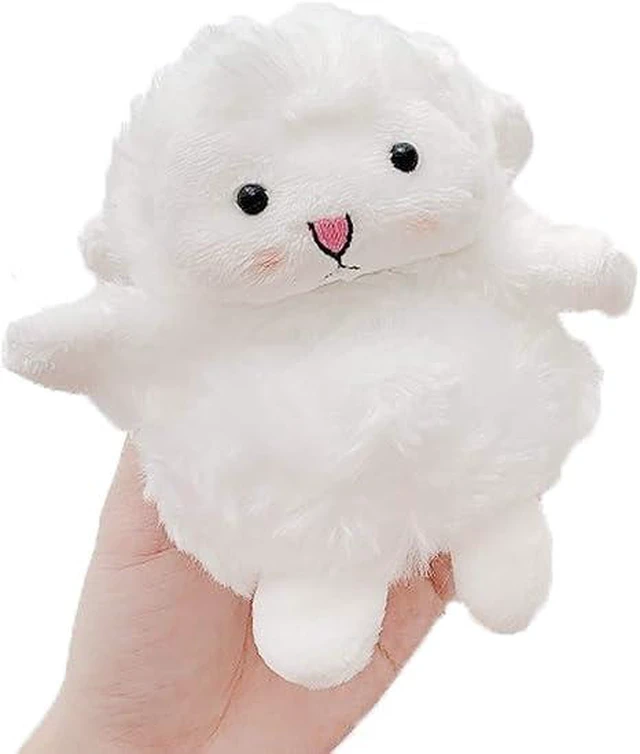 Main image of Furry Case for AirPods 4/5 Cute 3D Cartoon Plush Cover, Sheep Soft Warm Fluffy Cover for AirPods 5th 4th Generation with Keychain, Kawaii Anti-Fall Protective Case for Women Girls