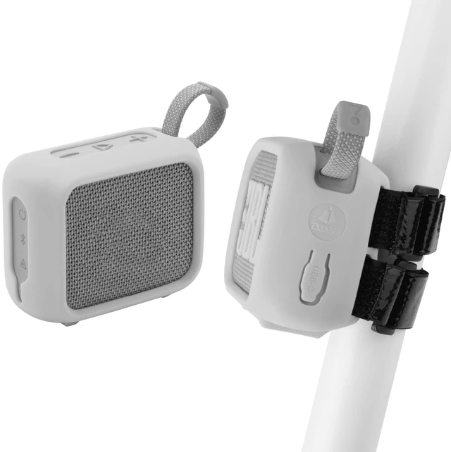 Main image of Silicone Case for JBL Go 4, Go 4 Protective Cover, Travel Carrying Pouch w Anti-Dust Charging Cover Speaker Mount Strap (White)
