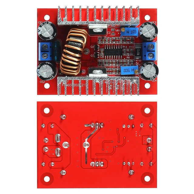 Alt view image 2 of 7 - 2pcs DC 400W 15A Step-up Boost Converter Constant Current Power Supply LED Driver DC8.5V-50V to DC10V-60V Voltage Charger Step Up Module for Electric Equipment