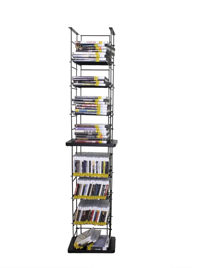 Main image of CD Tower Media Rack DVD Organizer Video Game Blu Ray Storage Holds 176 Single CDs 18469