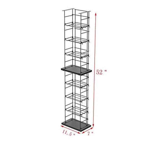 Alt view image 2 of 7 - CD Tower Media Rack DVD Organizer Video Game Blu Ray Storage Holds 176 Single CDs 18469