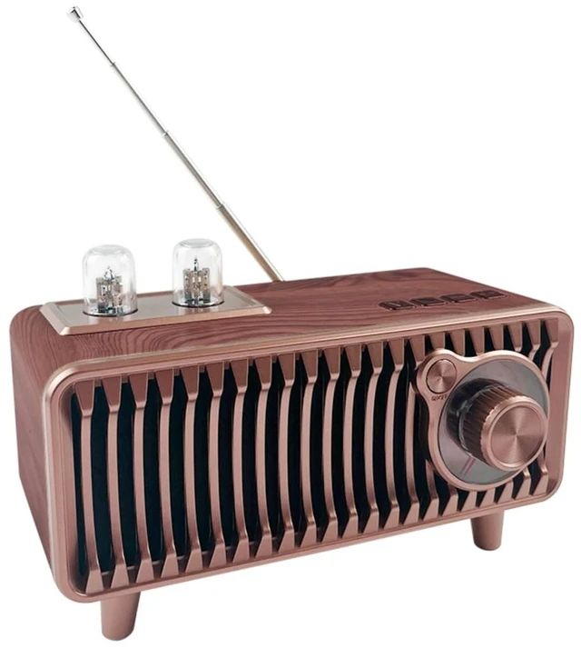 Main image of Retro Bluetooth Speaker, Vintage Radio Rotary FM Radio 20W Dual Speakers Stereo,with U Disk/TF Card/Aux Music Player Function,Portable Wireless Speakers for Home, Office Decor (Walnut)