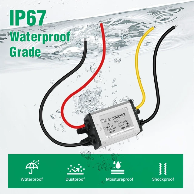 Alt view image 4 of 7 - DC-DC Buck Converter 12/24V to 6V 3A 18W Step-Down Voltage Regulator Module Input 8-30V, Adapter, Power Supply & Transformer for Car, Truck, Robotics, LED Lighting and Motors
