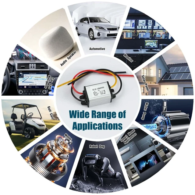 Alt view image 7 of 7 - DC-DC Buck Converter 12/24V to 9V 3A 27W Step-Down Voltage Regulator Module Input 11-30V, Adapter, Power Supply & Transformer for Car Audio, LED Displays, DIY Robotics and Sensors