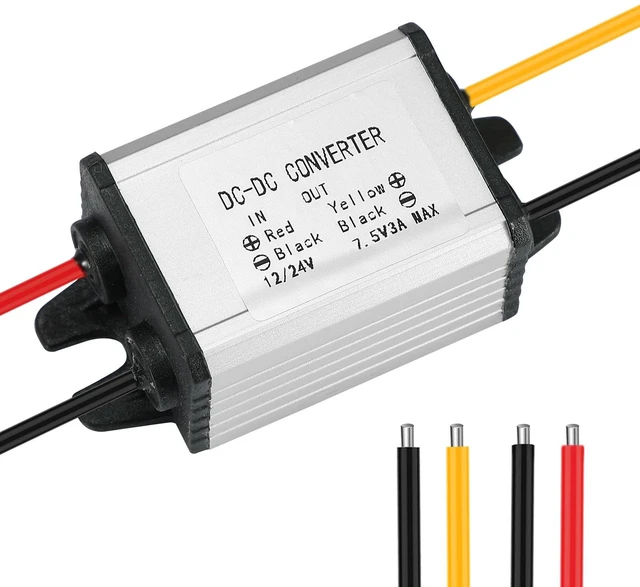 Main image of DC-DC Buck Converter 12/24V to 7.5V 3A 22.5W Step-Down Voltage Regulator Input 10-30V, Adapter, Power Supply & Module for Cars, Trucks, Robotics and Light Strips