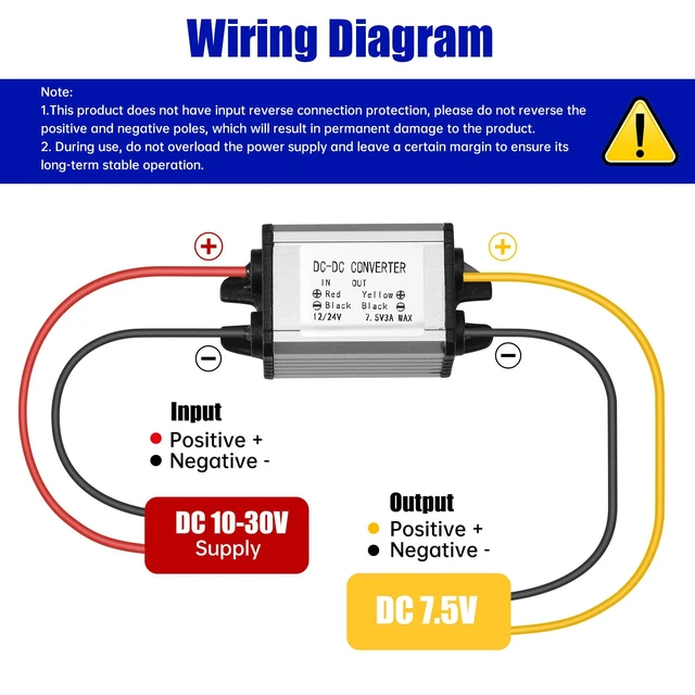 Alt view image 2 of 7 - DC-DC Buck Converter 12/24V to 7.5V 3A 22.5W Step-Down Voltage Regulator Input 10-30V, Adapter, Power Supply & Module for Cars, Trucks, Robotics and Light Strips