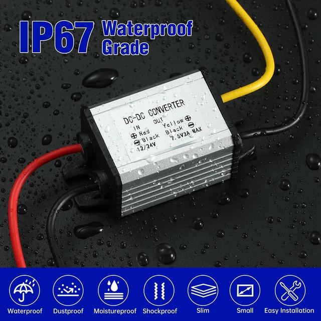 Alt view image 4 of 7 - DC-DC Buck Converter 12/24V to 7.5V 3A 22.5W Step-Down Voltage Regulator Input 10-30V, Adapter, Power Supply & Module for Cars, Trucks, Robotics and Light Strips