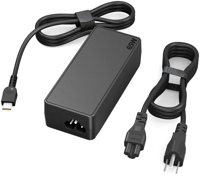 Main image of 65W USB C Laptop Charger Compatible with Lenovo ThinkPad X1 Carbon Gen 6 7 8 9 X13 T14 T15 E14 E15 Yoga 7i 9i Thinkbook 13s 14 15 16 Plus G4/Chromebook C330 S330 Type C AC Adapter Power Cord