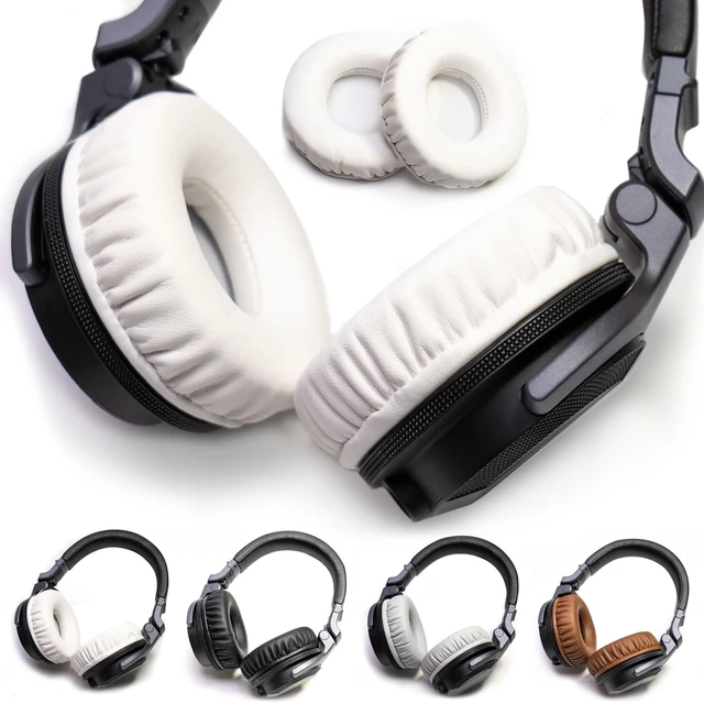 Main image of Soft Protein Leather Ear Pads for Pioneer HDJ CUE1 Cue One, HDJ500 DJ Headphone (White)