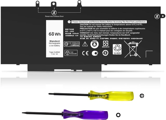 Main image of 68WH GJKNX Battery Replacement for Dell Latitude 5480 5580 5280 5288 5488 5590 5591 5490 5491 5495 E5480 E5490 E5580 E5590 Compatible with Precision 15 3520 3530 GD1JP DY9NT 5YHR4 451-BBZG