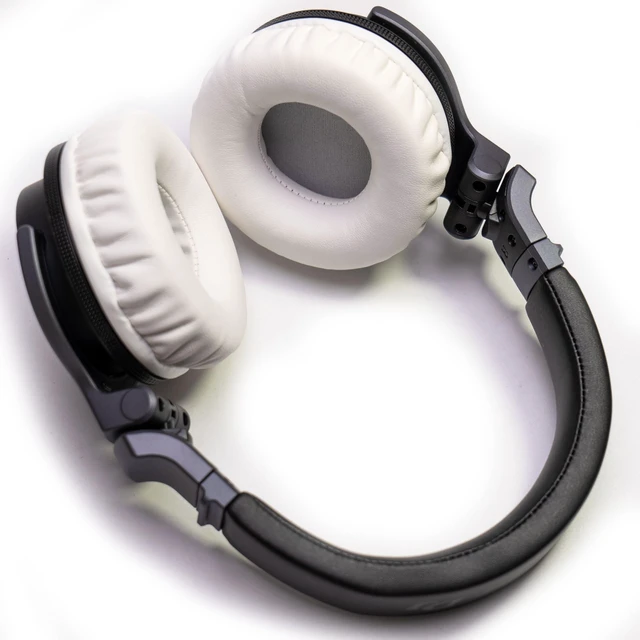 Alt view image 4 of 7 - Soft Protein Leather Ear Pads for Pioneer HDJ CUE1 Cue One, HDJ500 DJ Headphone (White)