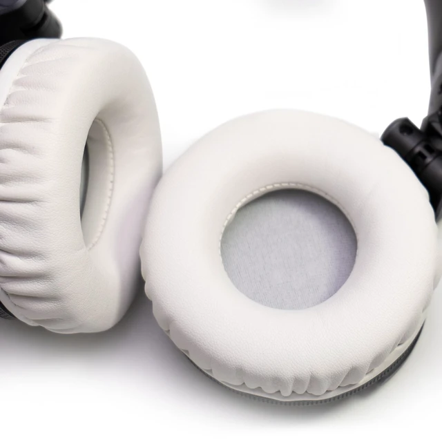 Alt view image 5 of 7 - Soft Protein Leather Ear Pads for Pioneer HDJ CUE1 Cue One, HDJ500 DJ Headphone (White)