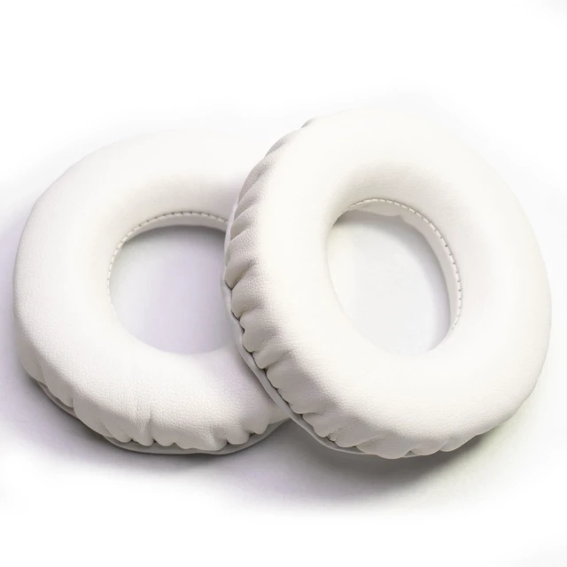 Alt view image 7 of 7 - Soft Protein Leather Ear Pads for Pioneer HDJ CUE1 Cue One, HDJ500 DJ Headphone (White)