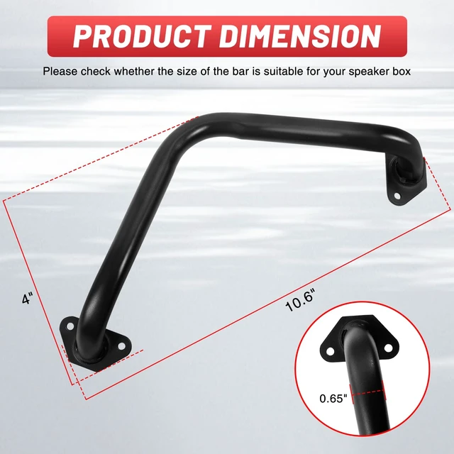 Alt view image 4 of 7 - 10" Speaker Bar Grill: Matte Black Metal Car Audio Speaker Grill Cover, Subwoofer Grill Cover Protector