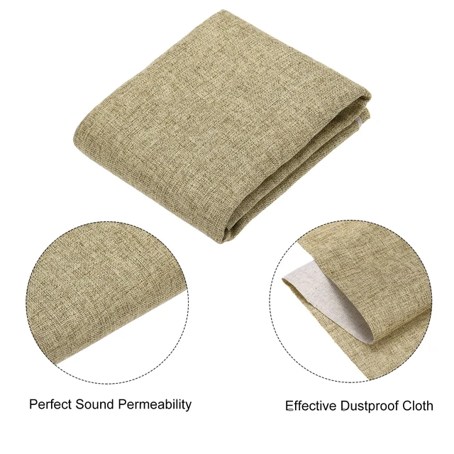 Alt view image 3 of 5 - Camel Speaker Grill Cloth 20"x58" Stereo Box Fabric Protective Dustproof Mesh Breathable Replacement Cover for Home Stage Speakers,Media Cabinet,KTV Box(0.5x1.48m)