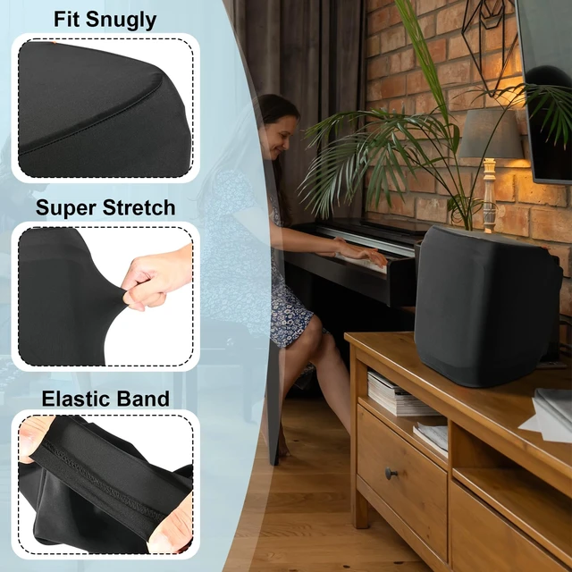 Alt view image 4 of 7 - Speaker Dust Case for JBL PartyBox Encore 2 Portable Party Speaker, Stretchable Case Protective Dust Cover Speaker Slip Sleeve