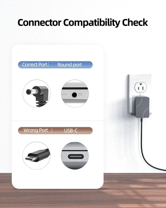 Alt view image 2 of 7 - 12V 2A 24W Charger Fit for Chuwi Laptop Charger, Herobook pro, 13" 14" GemiBook Pro, 13.3" Lakebook CW1509, UBook X CWI535 Laptop Tablet