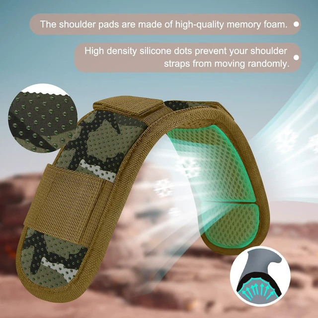 Alt view image 3 of 6 - 2-Pack Universal Shoulder Pad with Ultra Thick Cushion for Bag Luggage Bag Crossbody, Plus Long & Anti-Slip & Breathable,CA01FL02