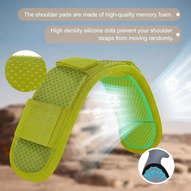 Alt view image 3 of 6 - 2-Pack Universal Shoulder Pad with Ultra Thick Cushion for Bag Luggage Bag Crossbody, Plus Long & Anti-Slip & Breathable,Army Green