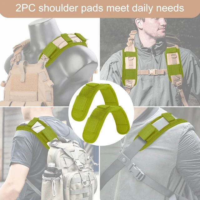 Alt view image 5 of 6 - 2-Pack Universal Shoulder Pad with Ultra Thick Cushion for Bag Luggage Bag Crossbody, Plus Long & Anti-Slip & Breathable,Army Green