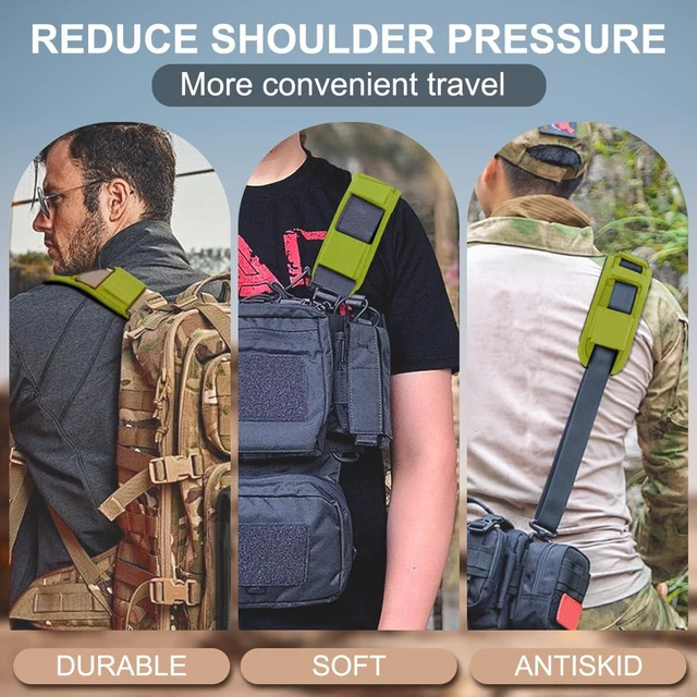 Alt view image 6 of 6 - 2-Pack Universal Shoulder Pad with Ultra Thick Cushion for Bag Luggage Bag Crossbody, Plus Long & Anti-Slip & Breathable,Army Green