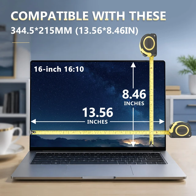 Alt view image 2 of 7 - 2 Pack 16 Inch 16:10 Anti Blue Light Laptop Screen Protector Anti Glare UV Blocking Eye Protection Film, Relieve Eye Strain, Scratch Resistant, Fits HP Lenovo Dell ASUS Acer Samsung
