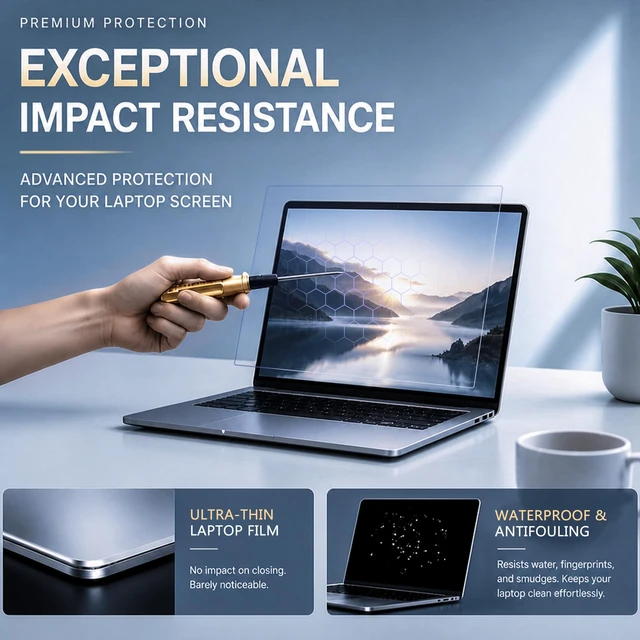 Alt view image 7 of 7 - 2 Pack 16 Inch 16:10 Anti Blue Light Laptop Screen Protector Anti Glare UV Blocking Eye Protection Film, Relieve Eye Strain, Scratch Resistant, Fits HP Lenovo Dell ASUS Acer Samsung