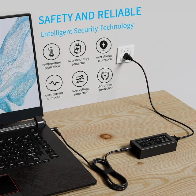 Alt view image 5 of 7 - 65W Blue Tip Laptop Charger Fit for HP 250 255 256 240 245 Probook 440 445 450 455 G7 G8 G9 G10 for HP Elitebook 640 645 650 655 G9 G10 830 835 840 845 850 G6 G7 G8 Power Cord AC Adapter