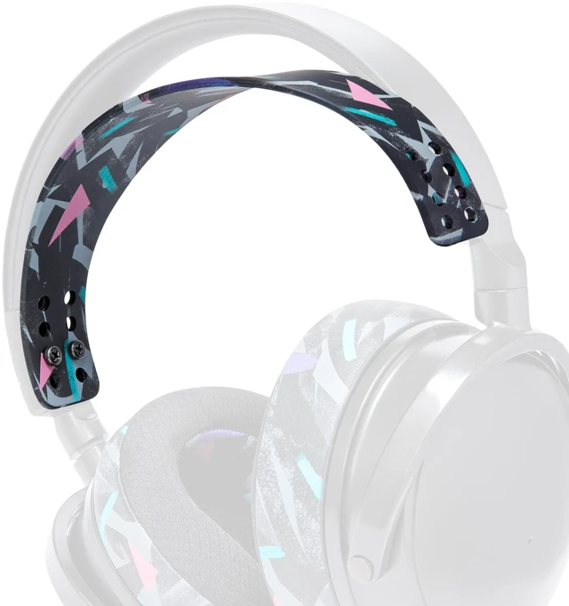 Main image of HeadbandZ Maxwell - Silicone Headband for Audeze Maxwell 1, 2 & 2 ANC Made by Wicked Cushions Enhanced Flexibility, Comfort & Style, Matching Earpad Designs 90's Black