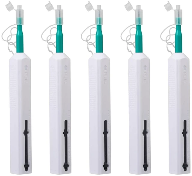 Main image of Fiber Optic Pen Cleaner for SC/ST/FC, 2.50mm UPC/APC Ferrule Cleaner,One-Push Fiber Optic Cleaning Tool with Extendable Probe (2.38 to 3.63), 800+ Cleans per Unit, Anti-Static - 5 Pack