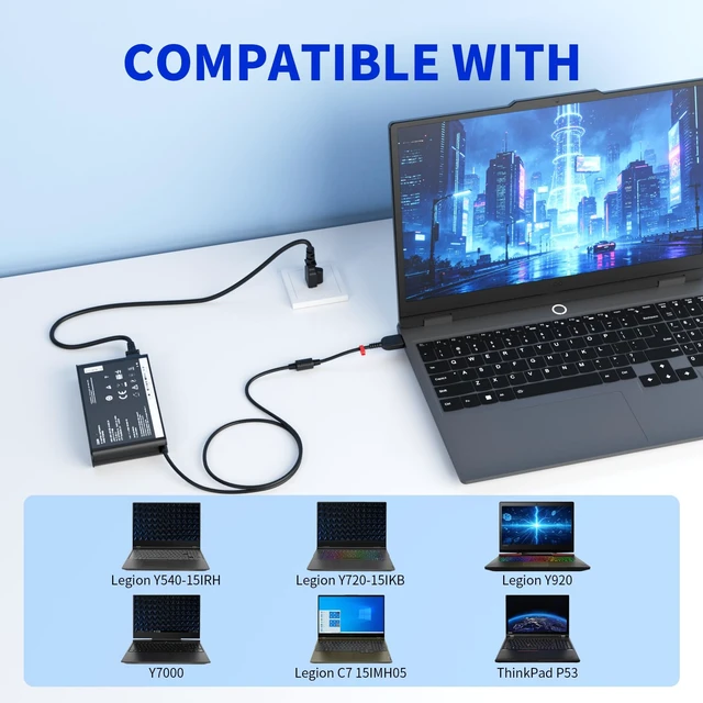 Alt view image 4 of 7 - Slim 230W for Lenovo Laptop Charger 20V 11.5A Compatible with Lenovo Legion 5 7 5P C7 S7 Y520 Y730 Y740 Thinkpad P1 P73 P72 P71 P70 IdeaPad 700 Y900