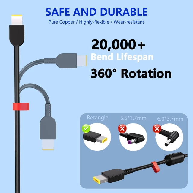 Alt view image 6 of 7 - Slim 230W for Lenovo Laptop Charger 20V 11.5A Compatible with Lenovo Legion 5 7 5P C7 S7 Y520 Y730 Y740 Thinkpad P1 P73 P72 P71 P70 IdeaPad 700 Y900