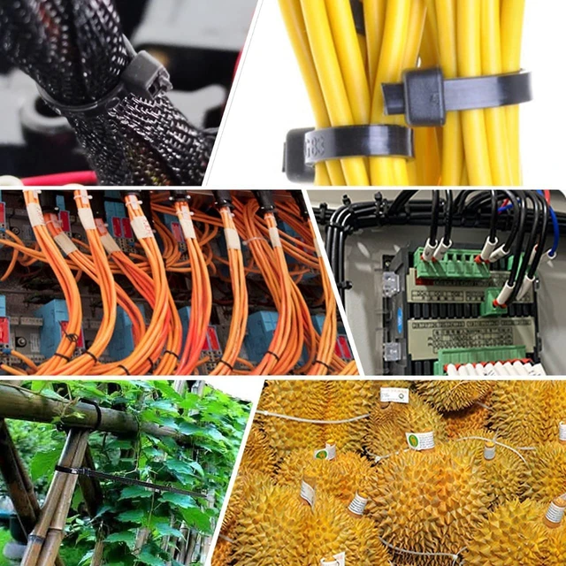 Alt view image 3 of 7 - Black Heavy Duty Zip Ties 12 Inch, 120 LB Tensile Strength, Bulk 1000 Pack, 0.30 Inch (7.6 mm) Wide Nylon 66 Cable Ties, UV Resistant Self-Locking Wire Ties for Outdoor Use