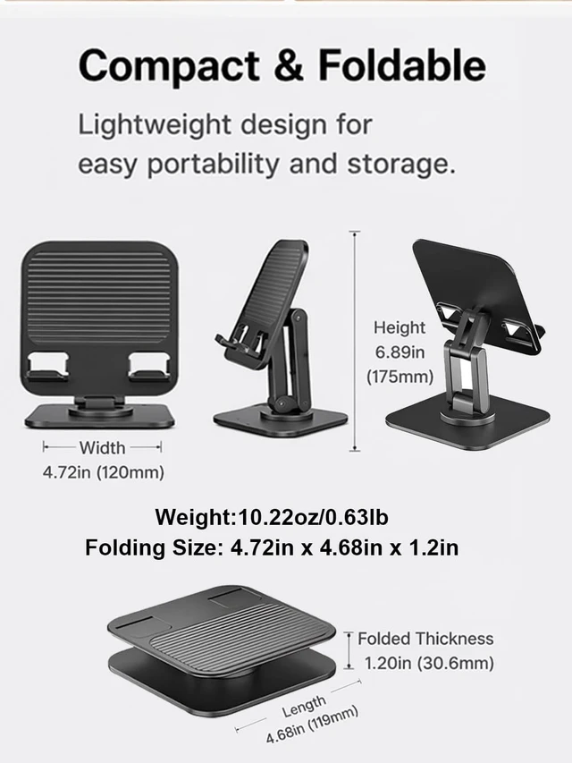 Alt view image 6 of 7 - Foldable Stand+Dock with 4K HD2.1 HDMI to USB C Adapter Compatible with Steam Deck, Rog Ally, TabletSwitch 2, iPad, Plug&Play, Note that C-Hub not for NS2 due to official updates
