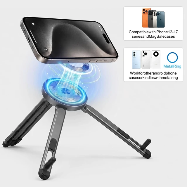 Alt view image 4 of 7 - Portable Laptop Stand, Magnetic Foldable Adjustable Laptop Riser for Desk