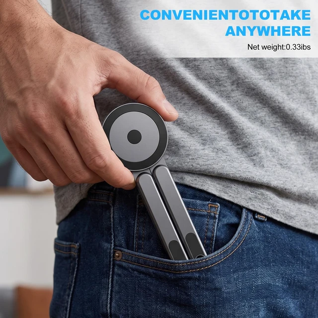 Alt view image 6 of 7 - Portable Laptop Stand, Magnetic Foldable Adjustable Laptop Riser for Desk